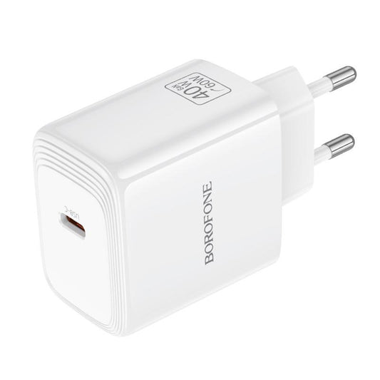 Chargeur secteur Borofone BN33 Fuente, 40W, 1 x USB-C, Blanc