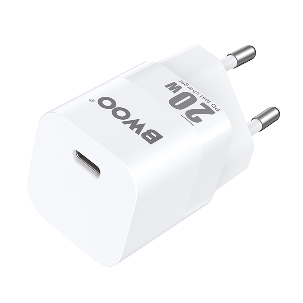 Netzteil BWOO CDA155, 20W, 3A, 1 x USB-C, Weiß