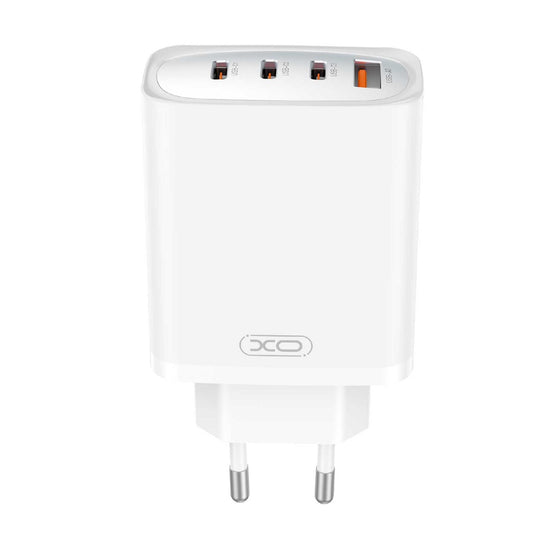 Netzwerk-Ladegerät mit USB-C-Kabel XO Design CE23, 65W, 3,25A, 1 x USB-A - 3 x USB-C, Weiß