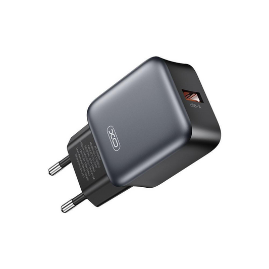 Chargeur réseau avec câble USB-C XO Design L152, 18W, 3A, 1 x USB-A, Noir