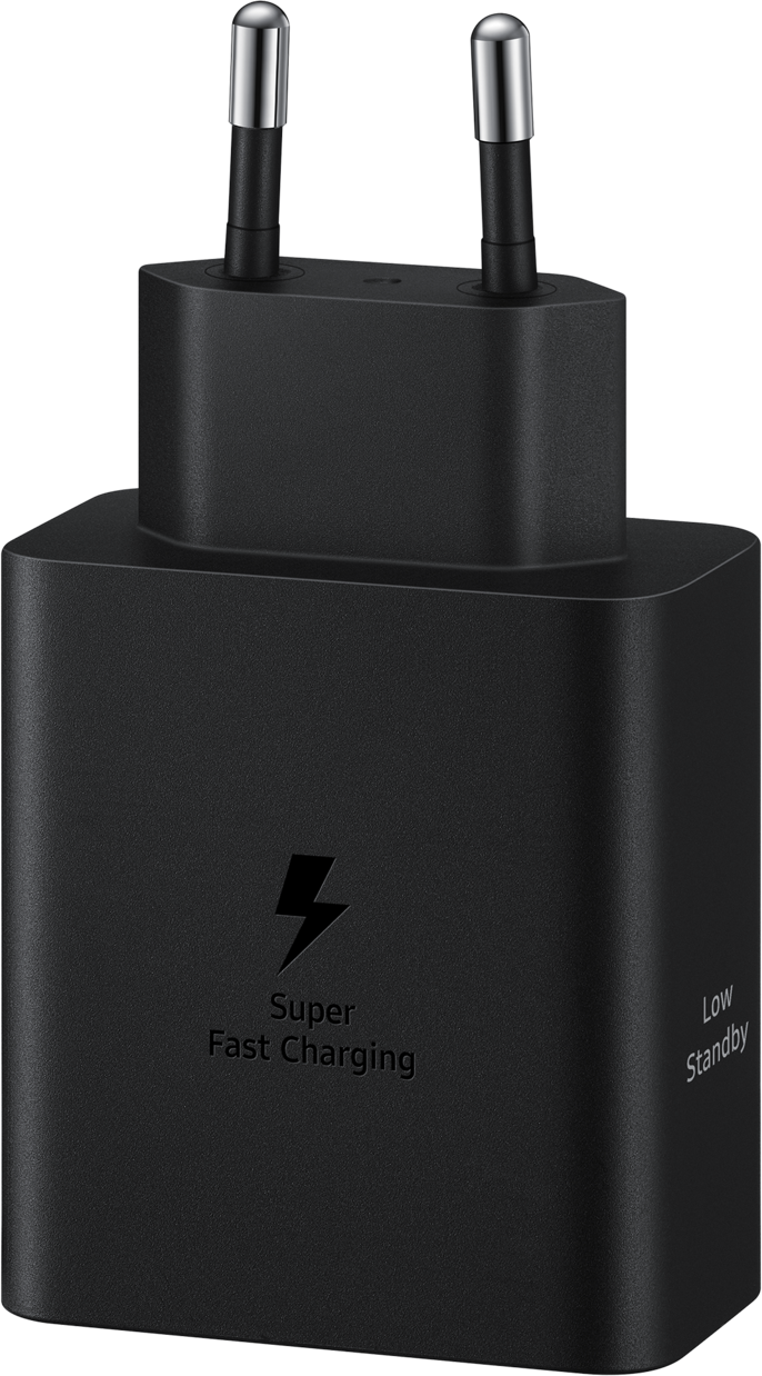 Samsung Netzwerk-Ladegerät mit USB-C Kabel, 50W, 3A, 2 x USB-C, Schwarz EP-T5020XBEGEU