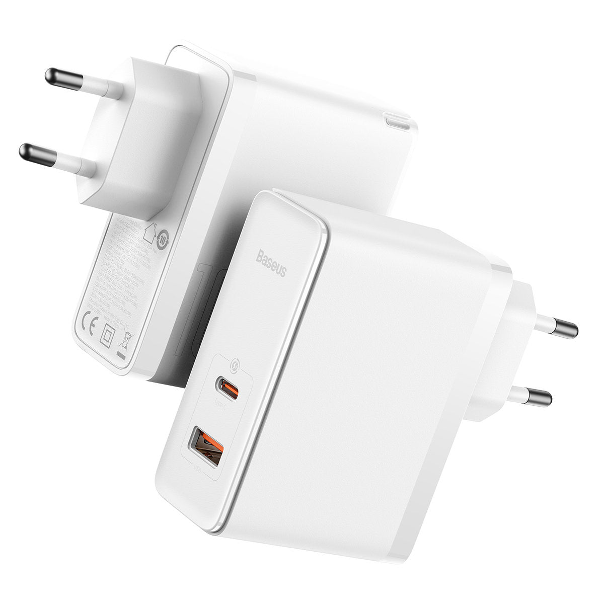Netzladegerät mit USB-C Kabel Baseus GaN5 Pro, 100W, 3A, 1 x USB-A - 1 x USB-C, Weiß CCGP090202