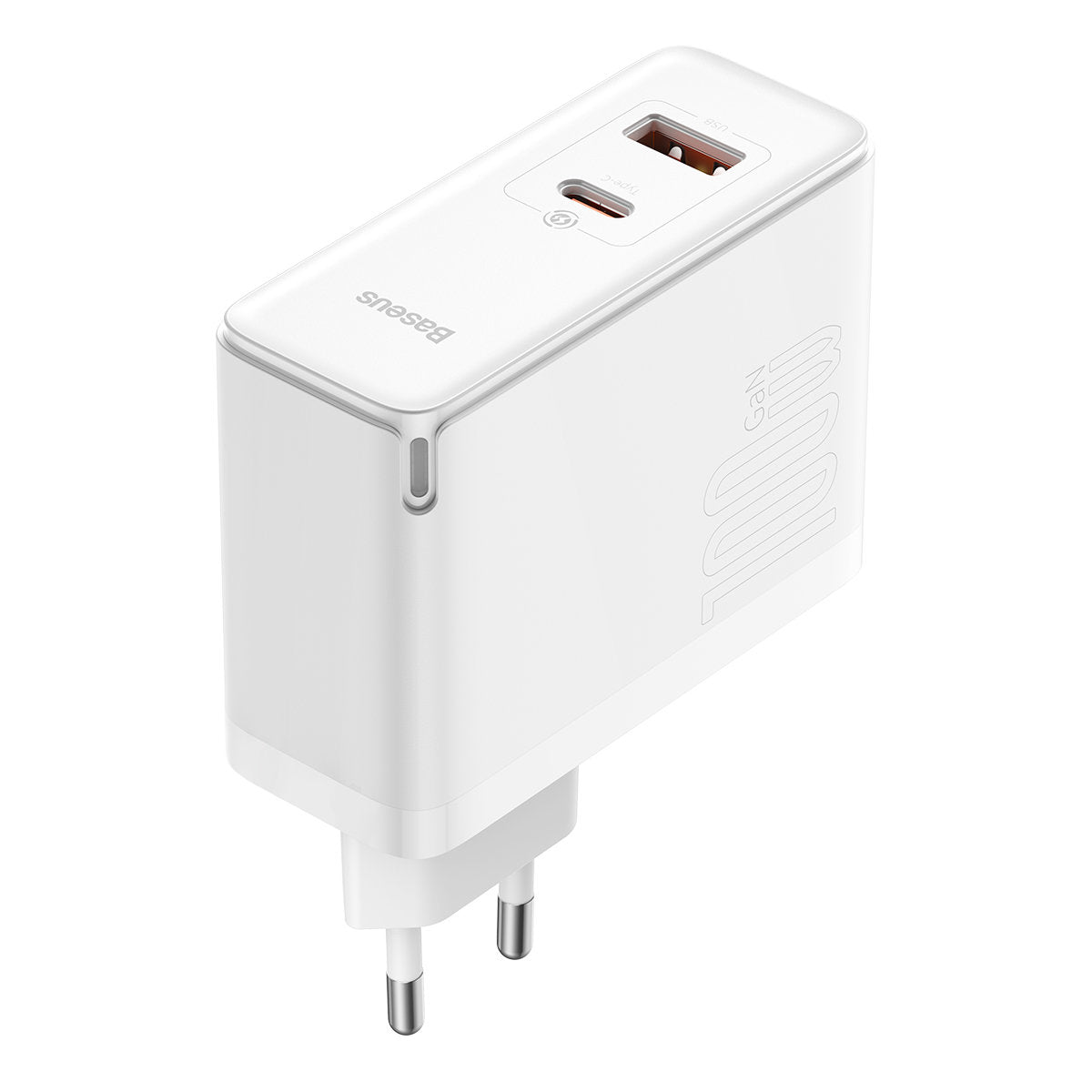 Netzladegerät mit USB-C Kabel Baseus GaN5 Pro, 100W, 3A, 1 x USB-A - 1 x USB-C, Weiß CCGP090202