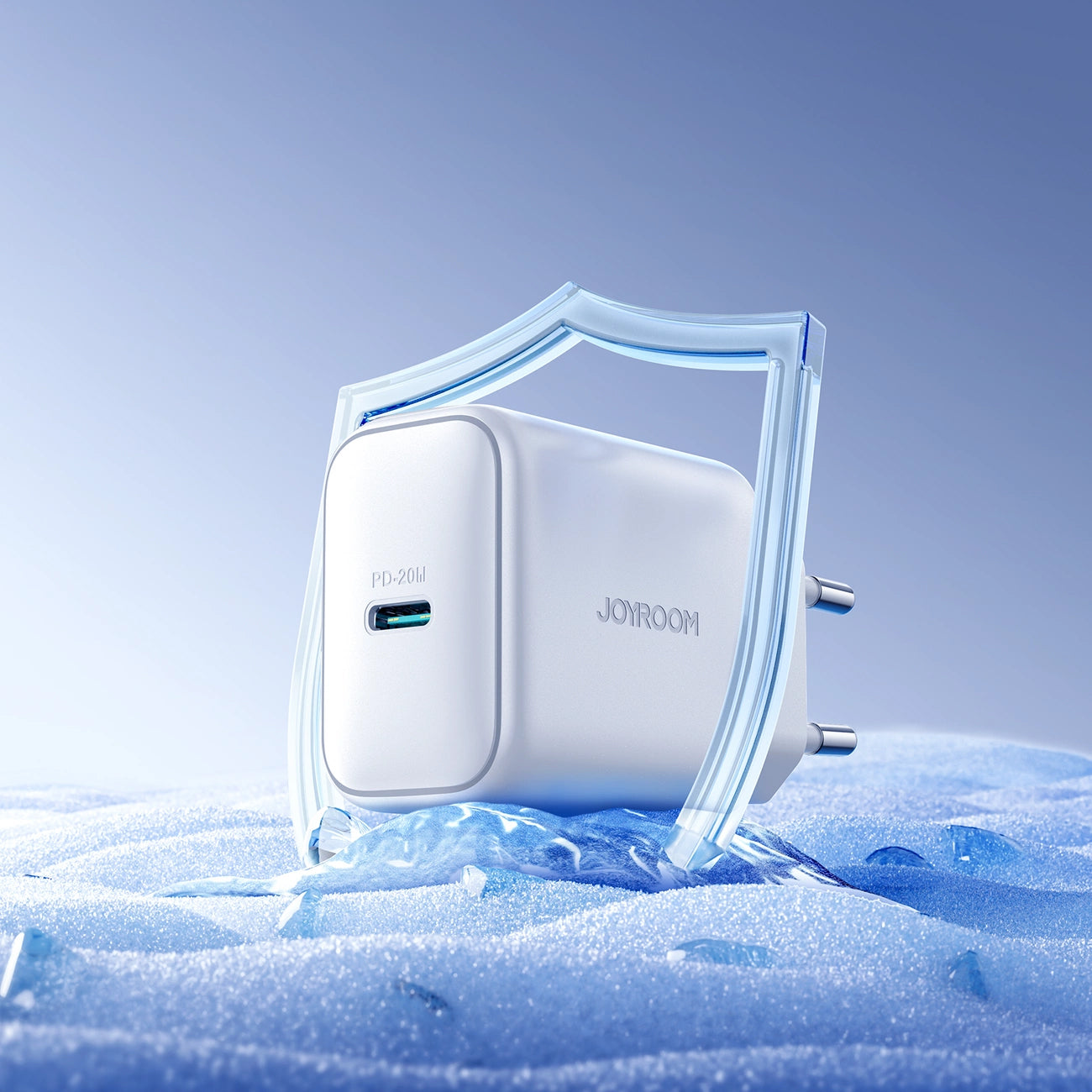 Chargeur réseau avec câble Lightning Joyroom JR-TCF20, 20W, 3A, 1 x USB-C, Blanc