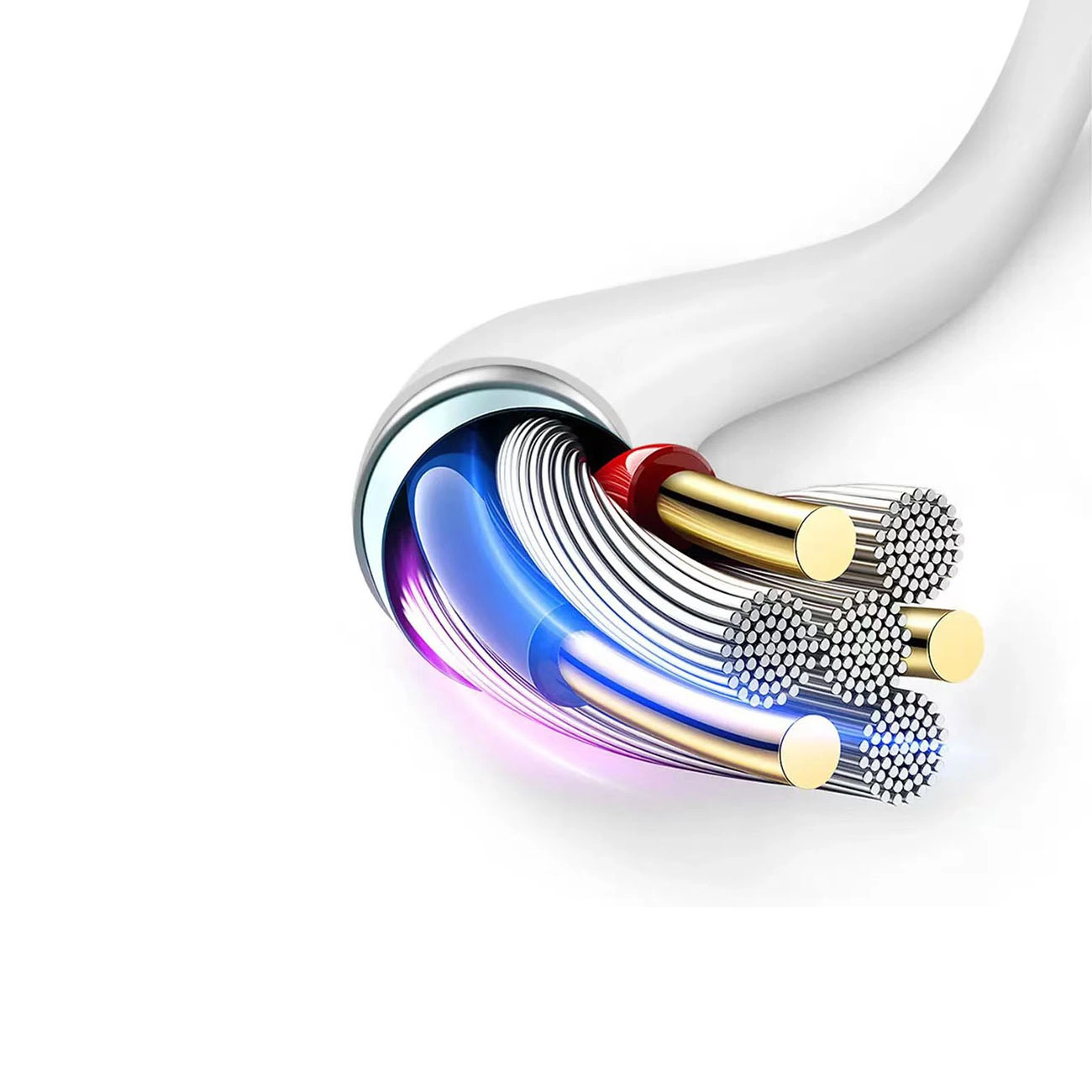 Chargeur réseau avec câble USB-C Dudao A20EU, 18W, 3A, 1 x USB-A, Blanc