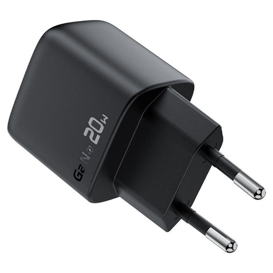 Chargeur réseau avec câble USB-C Acefast A113 Display, 20W, 3A, 1 x USB-C, Noir