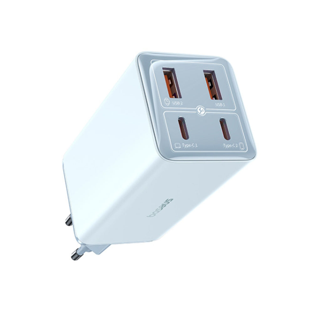 Netzladegerät mit USB-C Kabel Baseus GaN6 Pro, 100W, 3.25A, 2 x USB-A - 2 x USB-C, Blau P10162705312-00