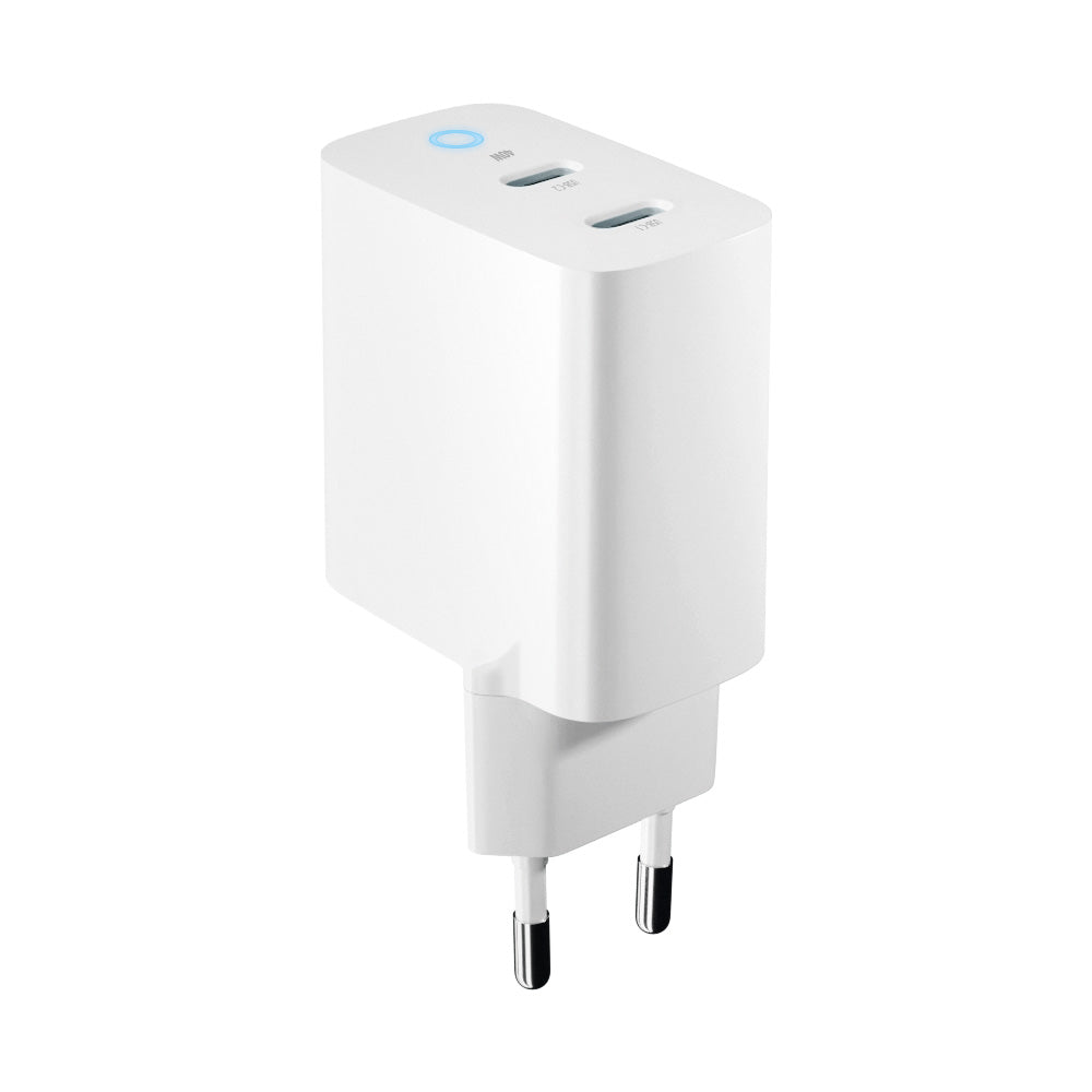 Chargeur réseau Forever TC-06-40CC, 40W, 3A, 2 x USB-C, blanc