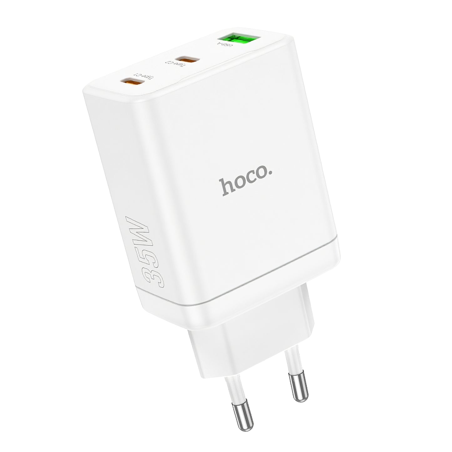 Chargeur réseau HOCO N33, 35W, 3A, 1 x USB-A - 2 x USB-C, blanc