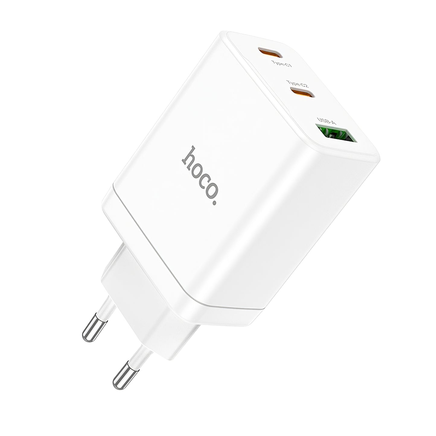 Chargeur réseau HOCO N33, 35W, 3A, 1 x USB-A - 2 x USB-C, blanc