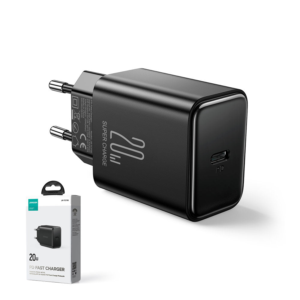 Chargeur réseau Joyroom JR-TCF06, 20W, 3A, 1 x USB-C, noir