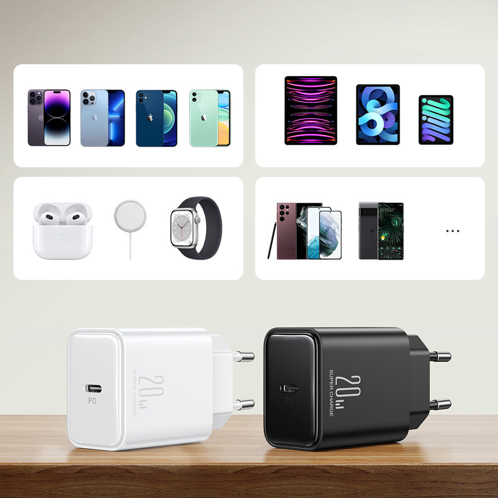 Chargeur réseau Joyroom JR-TCF06, 20W, 3A, 1 x USB-C, noir