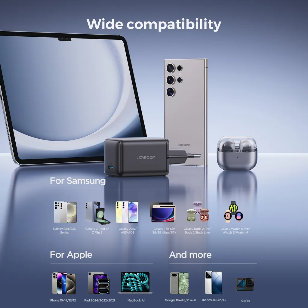 Chargeur Réseau Joyroom JR-TCG18, 65W, 3.25A, 1 x USB-C, Noir