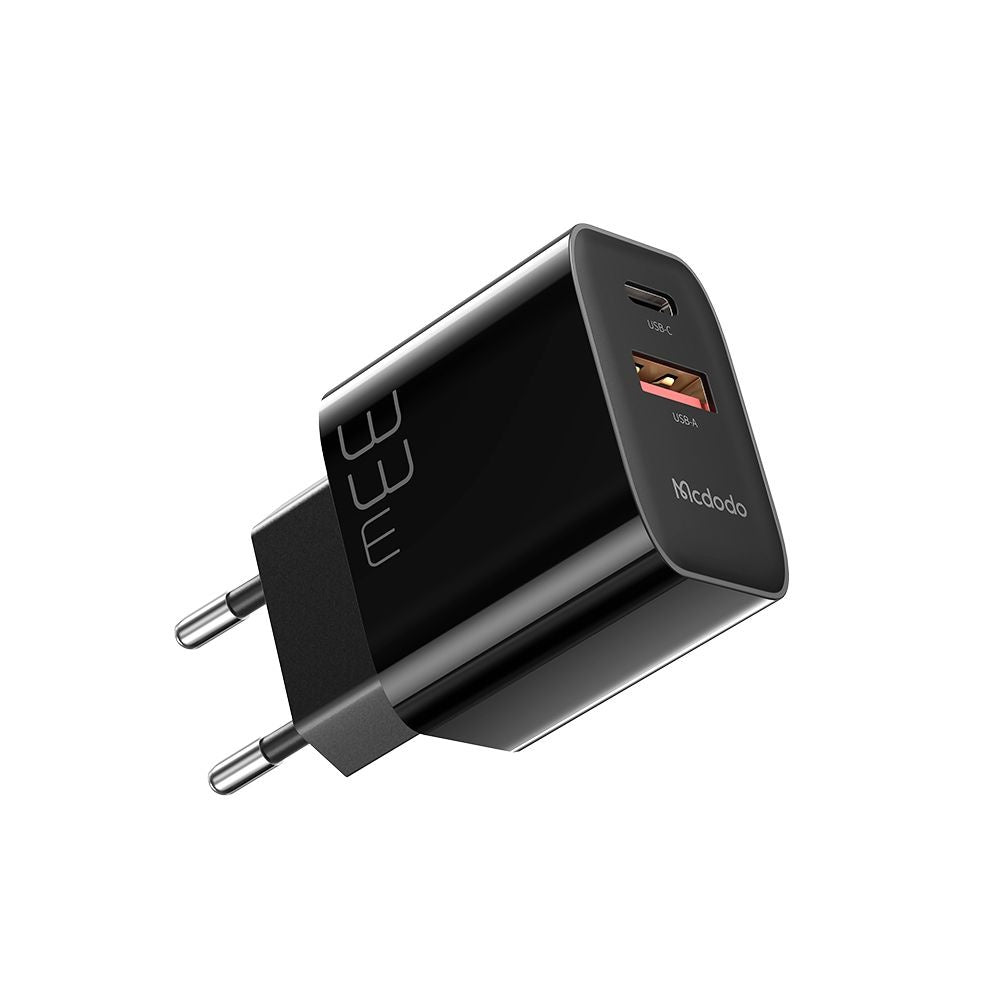 Chargeur Réseau McDodo CH-0921, 33W, 3A, 1 x USB-A - 1 x USB-C, Noir