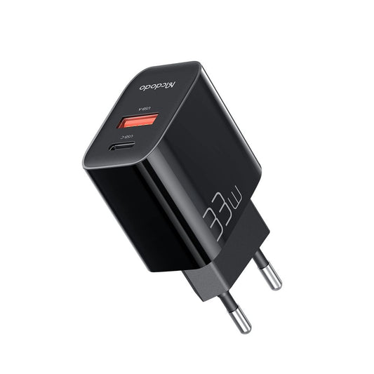 Netzladegerät McDodo CH-0921, 33W, 3A, 1 x USB-A - 1 x USB-C, Schwarz