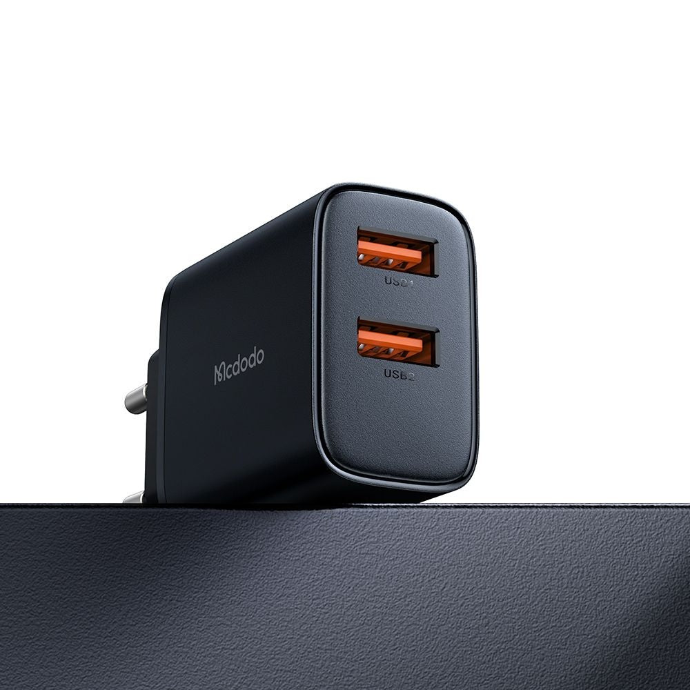 Chargeur Réseau McDodo CH-5070 Beryllium, 12W, 2.4A, 2 x USB-A, Noir