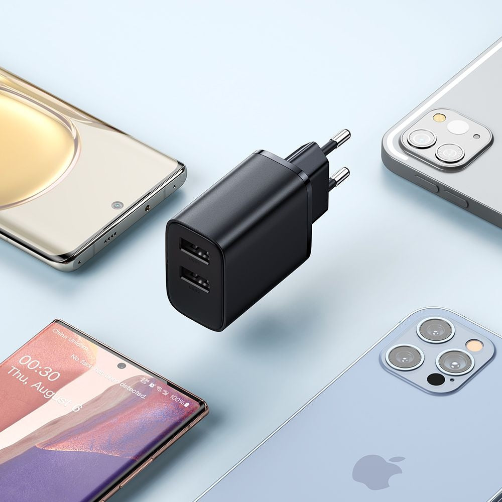 Chargeur Réseau McDodo CH-5070 Beryllium, 12W, 2.4A, 2 x USB-A, Noir