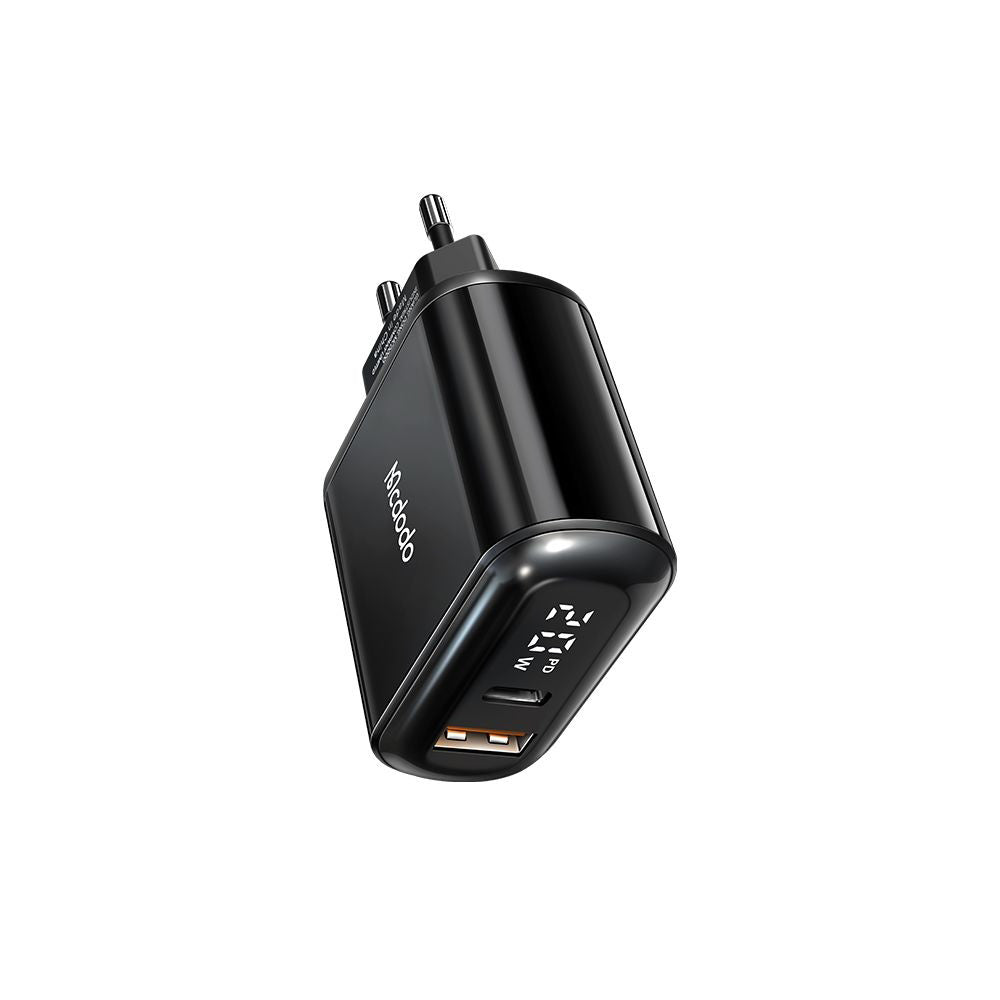 Chargeur Réseau McDodo CH-7170 Chocolate Display, 20W, 3A, 1 x USB-A - 1 x USB-C, Noir