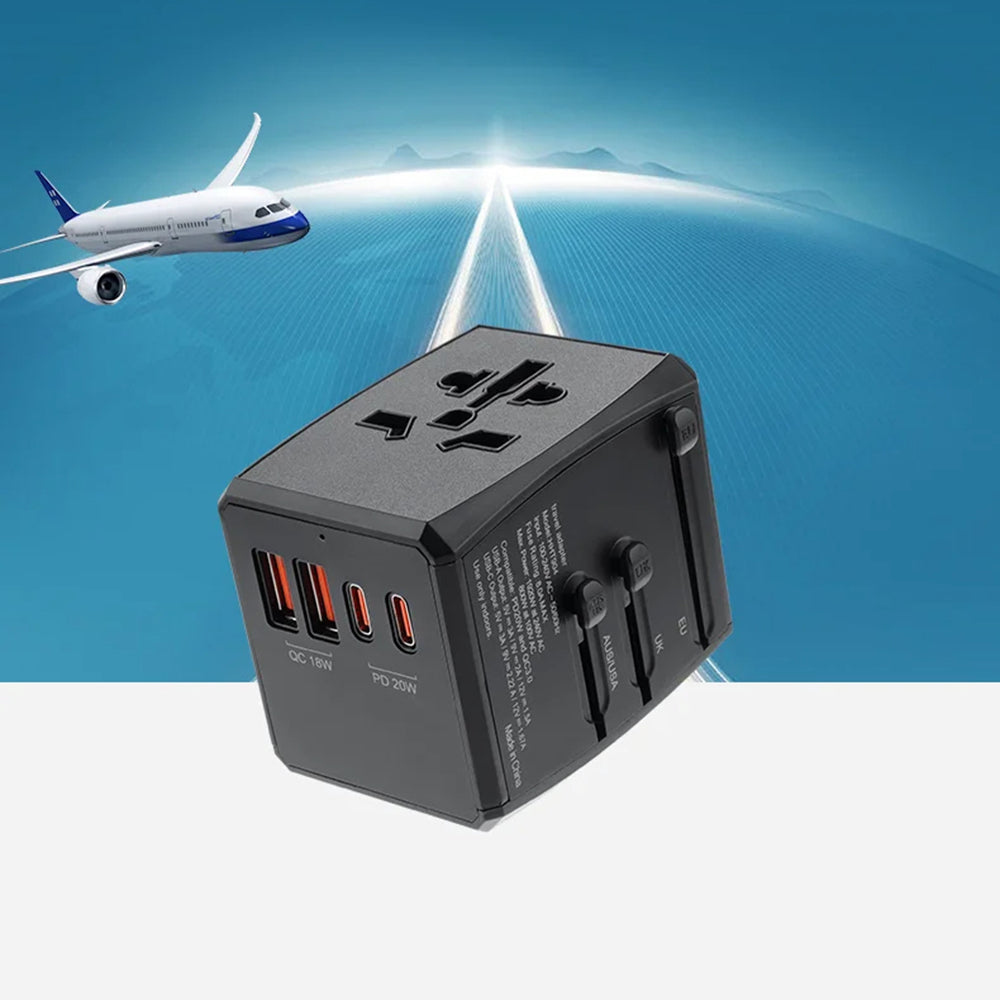 Netzladegerät Techsuit HHT904-W2 Travel, 20W, 3A, 2 x USB-A - 2 x USB-C, Weiß