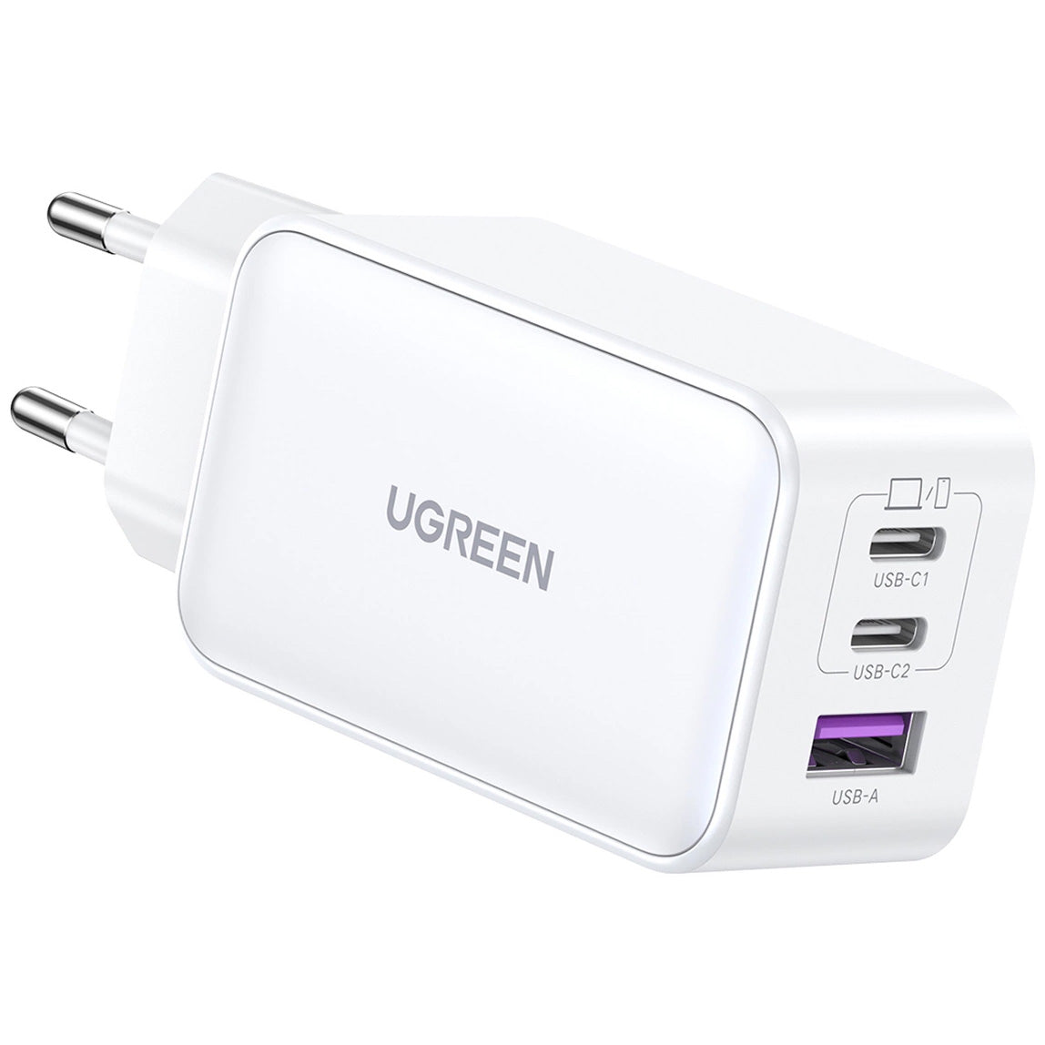 Chargeur réseau UGREEN CD244, 65W, 3A, 1 x USB-A - 2 x USB-C, Gris