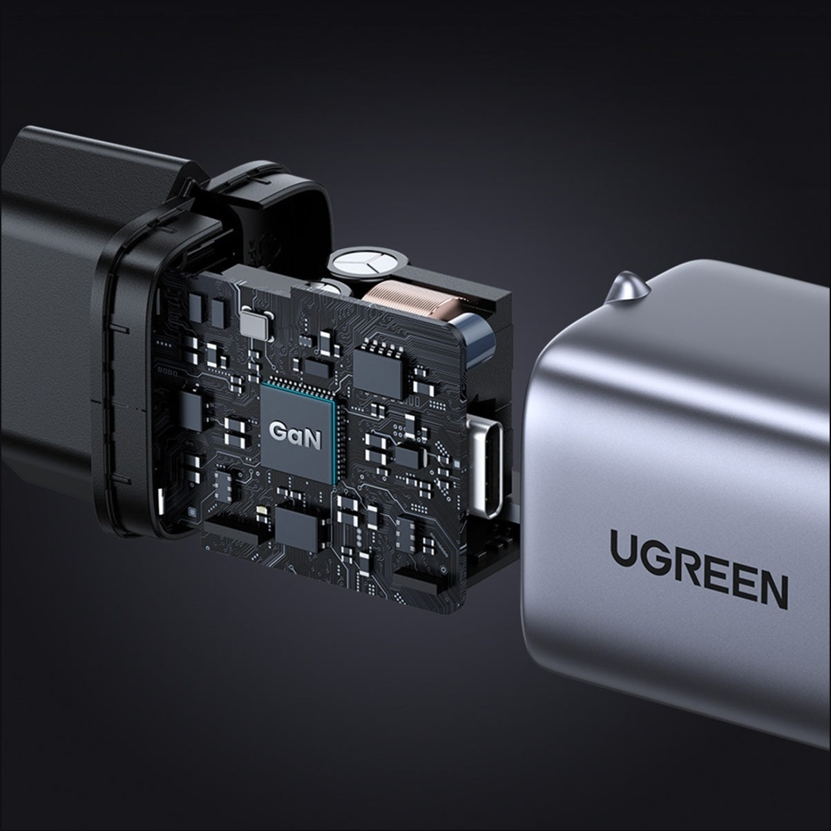 Chargeur réseau UGREEN CD319, 30W, 3A, 1 x USB-C, Gris