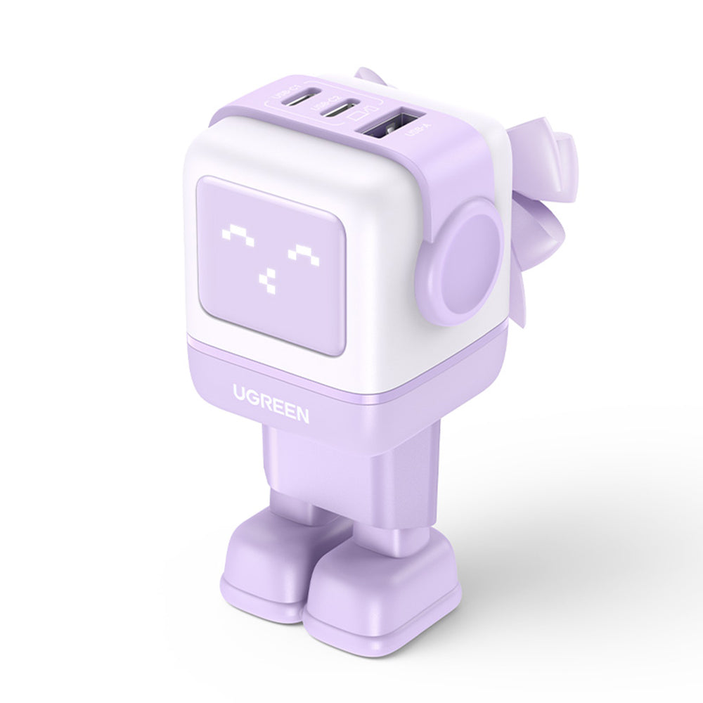Chargeur Réseau UGREEN CD361 Uno, 65W, 3.25A, 1 x USB-A - 2 x USB-C, Violet