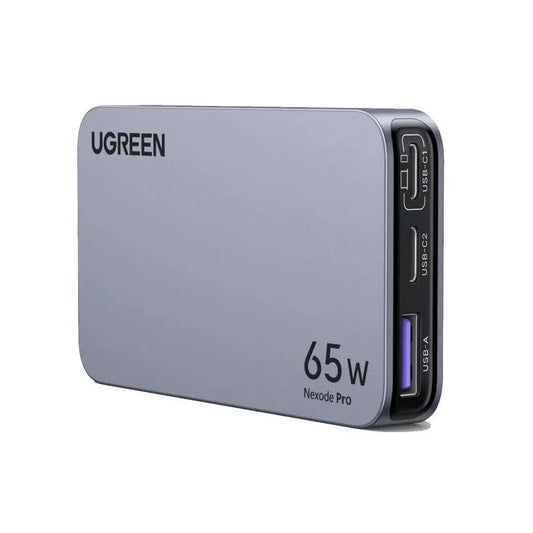 Chargeur réseau UGREEN X753 Nexode Pro, 65W, 3A, 1 x USB-A - 2 x USB-C, Gris