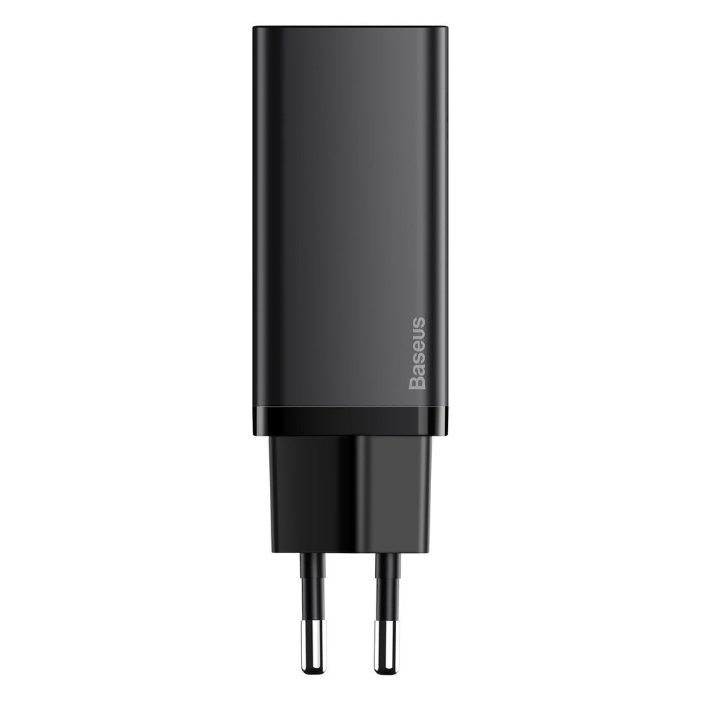 Baseus GaN2 Lite Netzwerk-Ladegerät, 65W, 3A, 1 x USB-A - 1 x USB-C, Schwarz CCGAN2L-B01