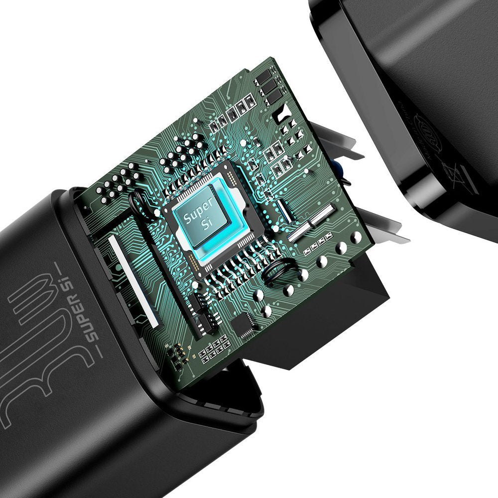 Baseus Super Si Netzteil 30W | 1x USB-C | Schwarz | PD & QC