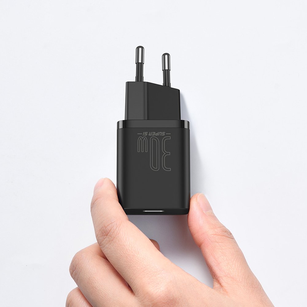 Baseus Super Si Netzteil 30W | 1x USB-C | Schwarz | PD & QC