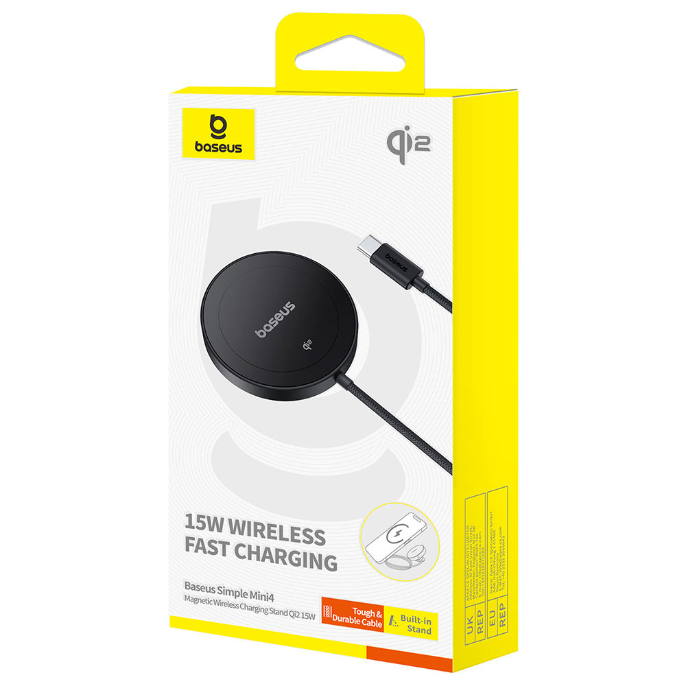 Baseus Simple Mini4 Wireless-Netzladegerät, 15W, 1.67A, Schwarz P10273300121-02