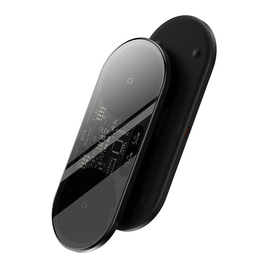 Chargeur Réseau Sans Fil Baseus Digital Led Display, 20W, 1.1A, Noir WXSX010101