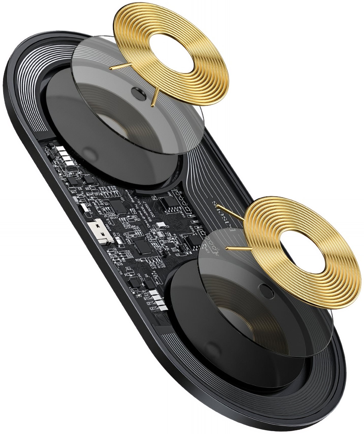 Baseus Simple 2in1 Wireless Netzladegerät, 15W, 1.67A, Transparent WXJK-A01