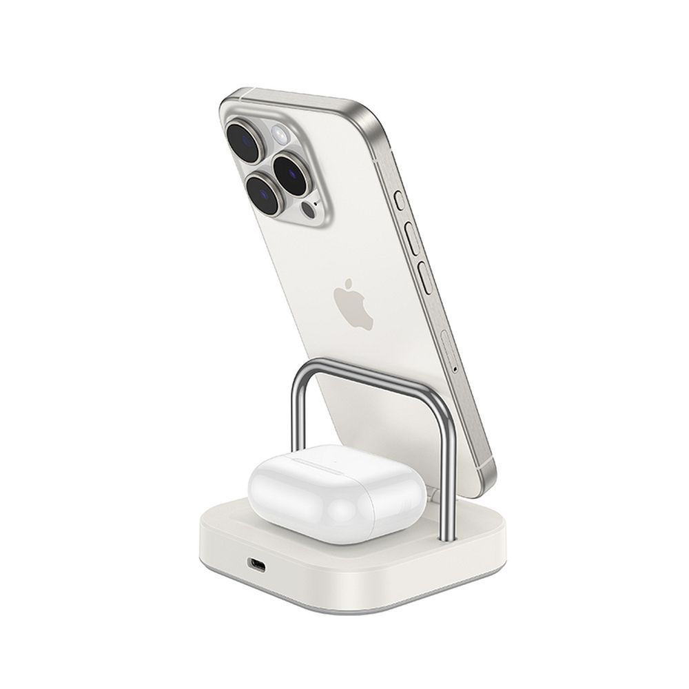 Drahtloses Netzladegerät HOCO CQ16A 3in1, 15W, 1.67A, Weiß