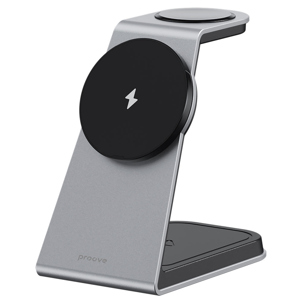 Chargeur Réseau Sans Fil Proove Omni Power 3en1, 15W, 1.67A, Gris WSOP15020003