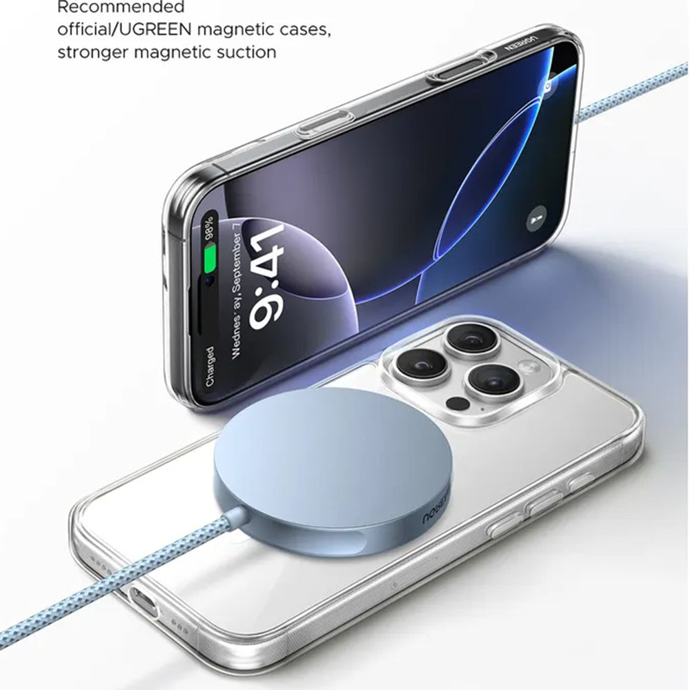 UGREEN MagFlow Wireless Netzladegerät, 25W, Blau