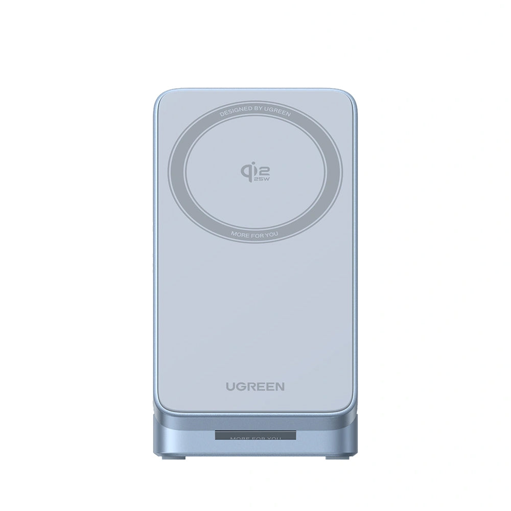 Chargeur Secteur Sans Fil UGREEN W757 (65901) 3en1, 25W, Bleu