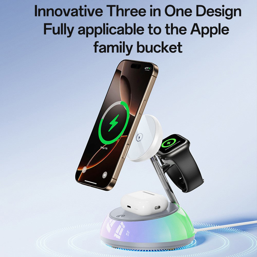 Yesido DS31 3in1 Wireless Network Charger, 15W, 1.67A, White