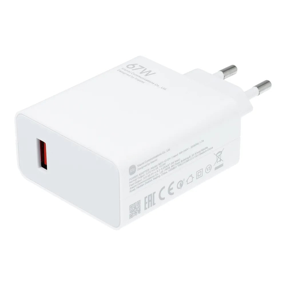 Xiaomi MDY-12-EH Network Charger, 67W, 6.2A, 1 x USB-A, White