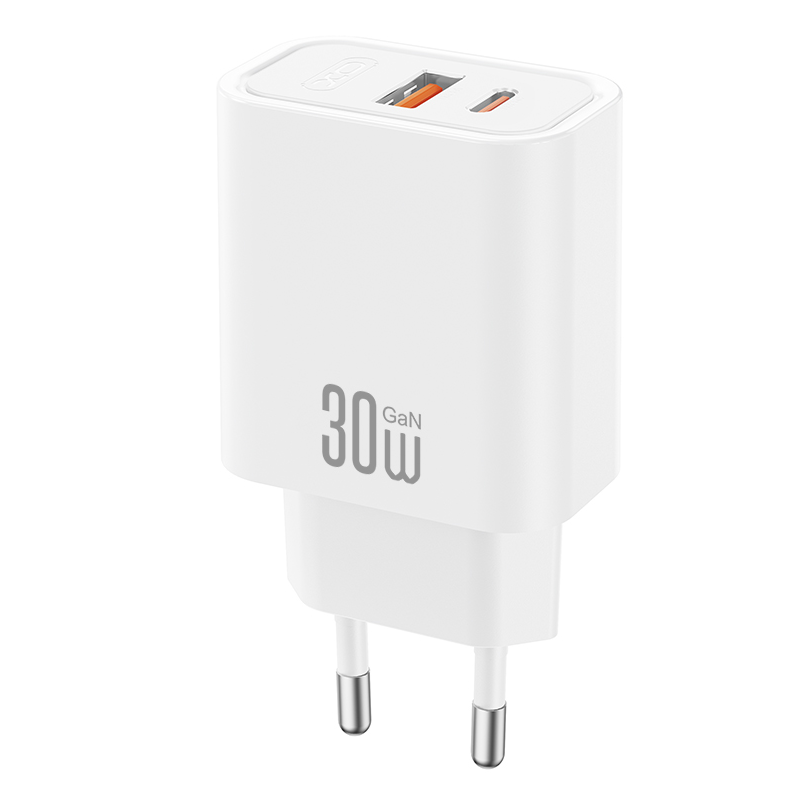 Chargeur secteur XO Design CE42, 30W, 3A, 1 x USB-A - 1 x USB-C, Blanc