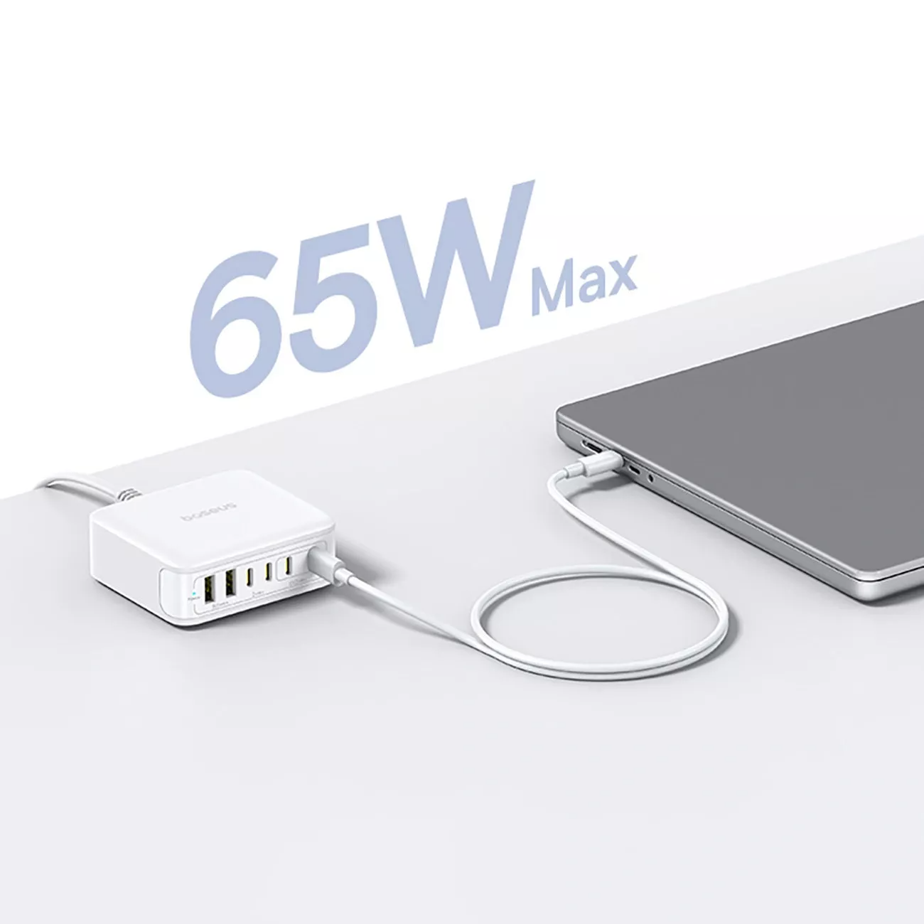 Baseus EnerFill FH21 Ladestation Ladegerät, 120W, 3,25A, 2 x USB-A - 4 x USB-C, Weiß E0120T01