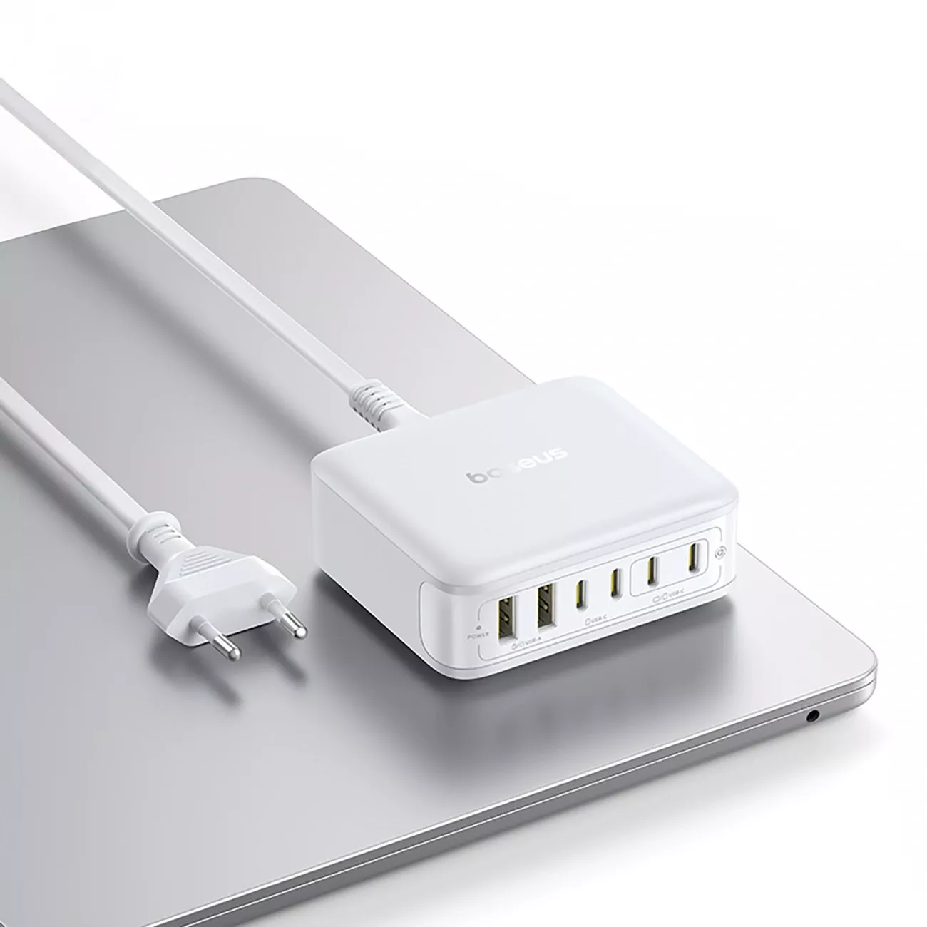 Baseus EnerFill FH21 Ladestation Ladegerät, 120W, 3,25A, 2 x USB-A - 4 x USB-C, Weiß E0120T01