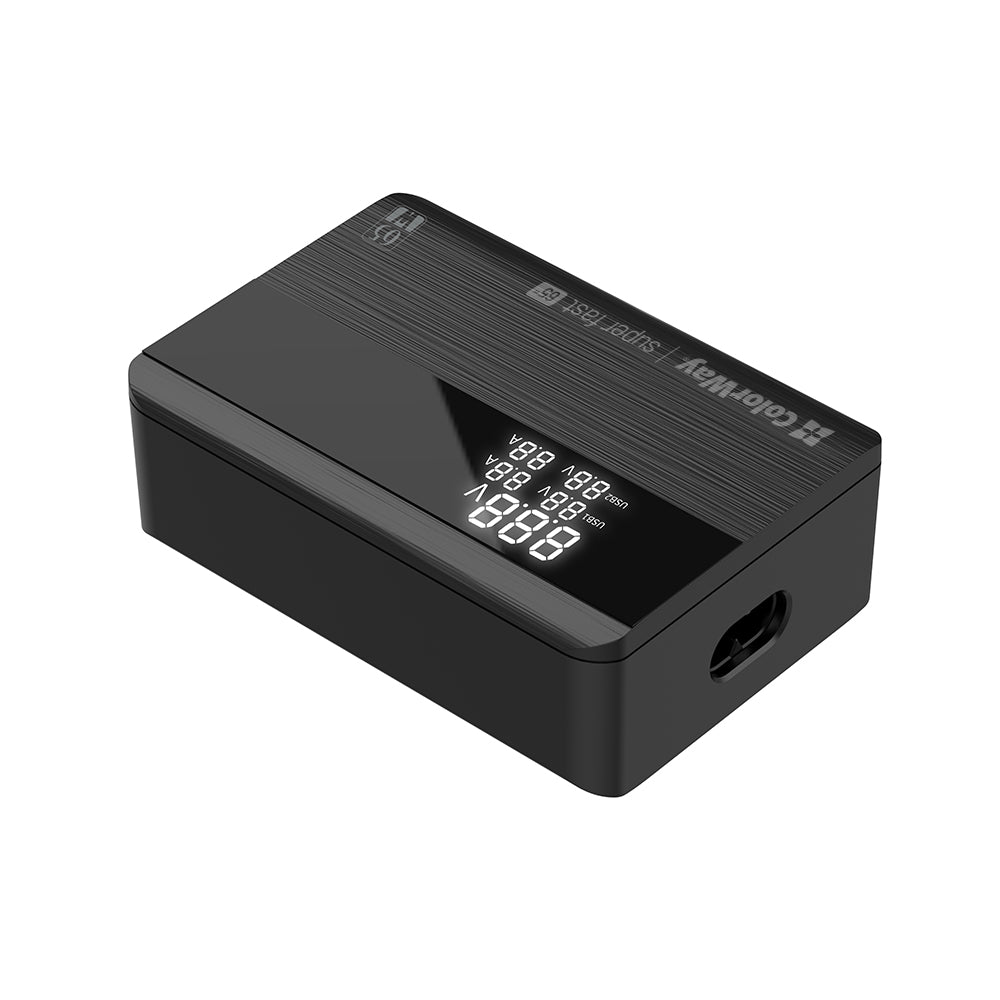 Chargeur Station ColorWay Display, 65W, 3.25A, 2 x USB-A - 2 x USB-C, Noir