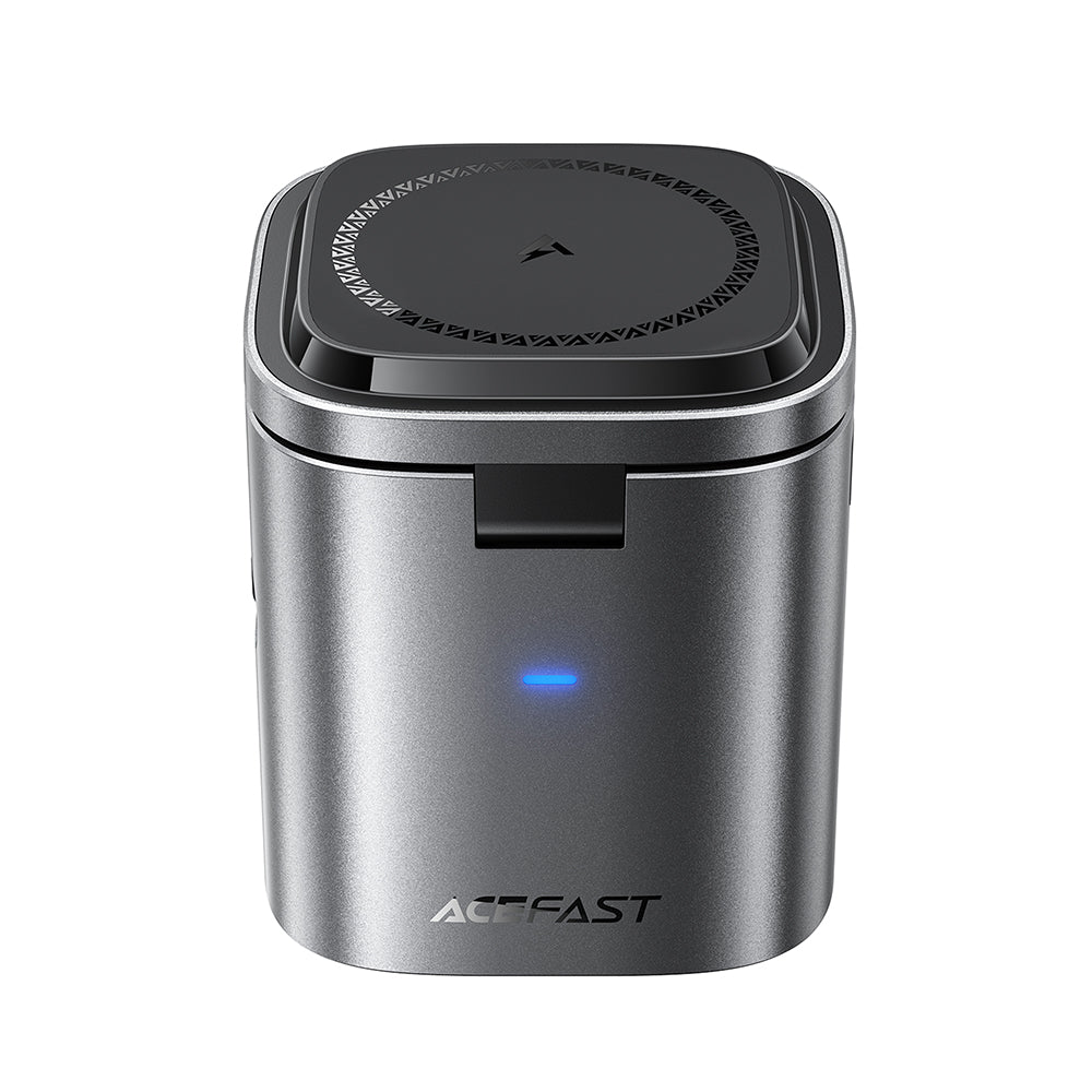 Ladestation mit USB-C Kabel Acefast Z9 QI 6in1, 80W, 1 x USB-C - 1 x USB-A, Schwarz