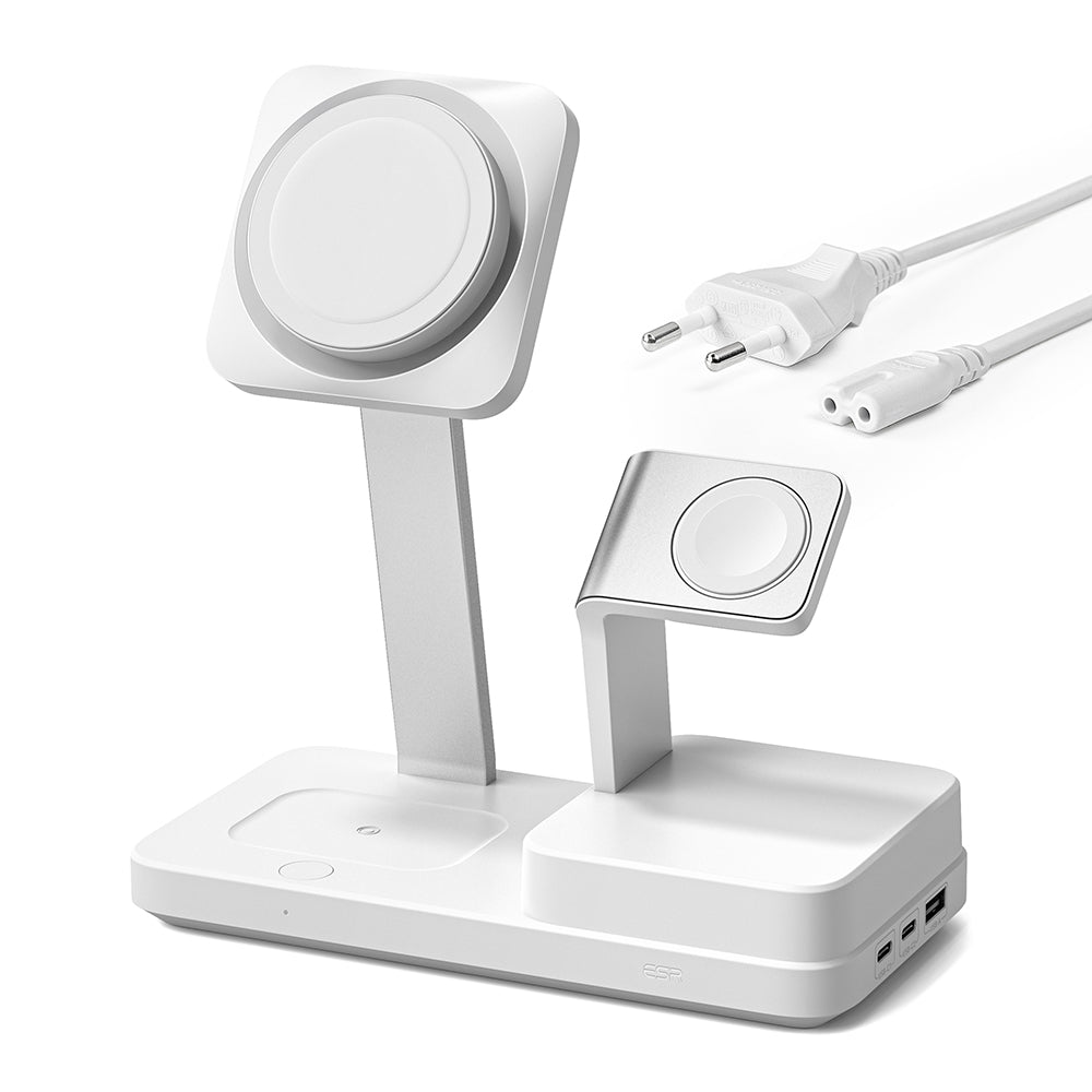 Chargeur Station ESR CryoBoost QI 6en1, 100W, 2 x USB-A - 1 x USB-C, Blanc