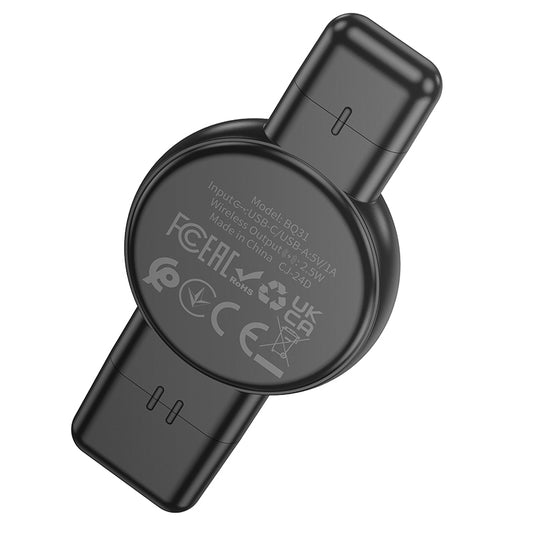Borofone BQ31 Drahtloses Ladegerät für Apple Watch Series, Schwarz