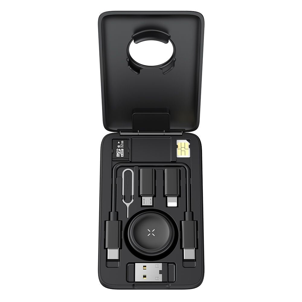 Drahtloses Ladegerät mit Organizer McDodo CH-2440 8in1 für Apple Watch Series, Schwarz