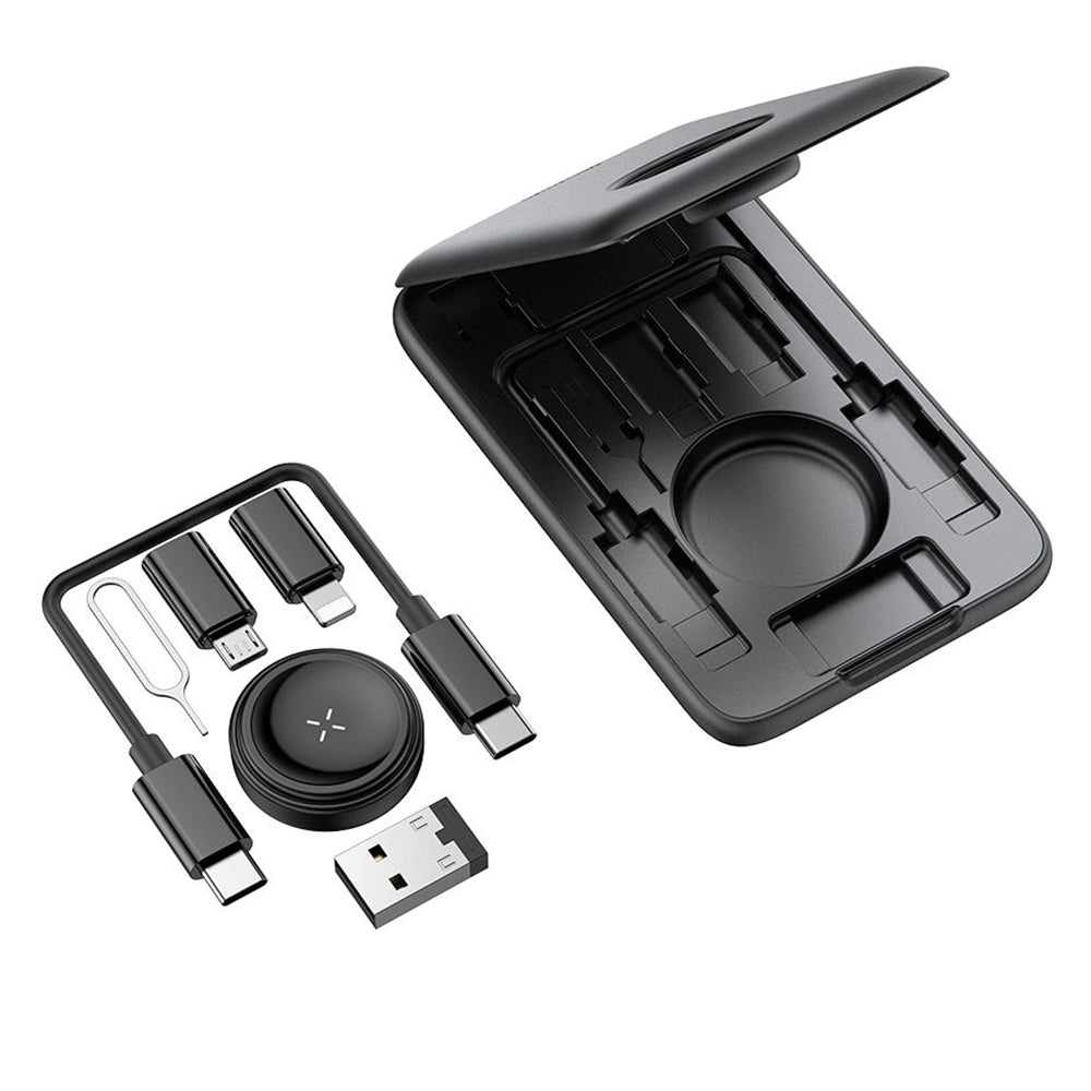 Drahtloses Ladegerät mit Organizer McDodo CH-2440 8in1 für Apple Watch Series, Schwarz