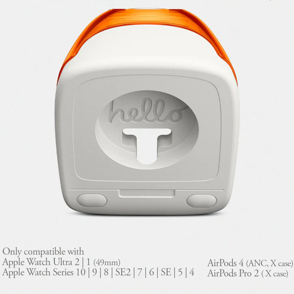 Spigen C1 Classic Halterung für Apple Watch Series Wireless-Ladegerät, Orange