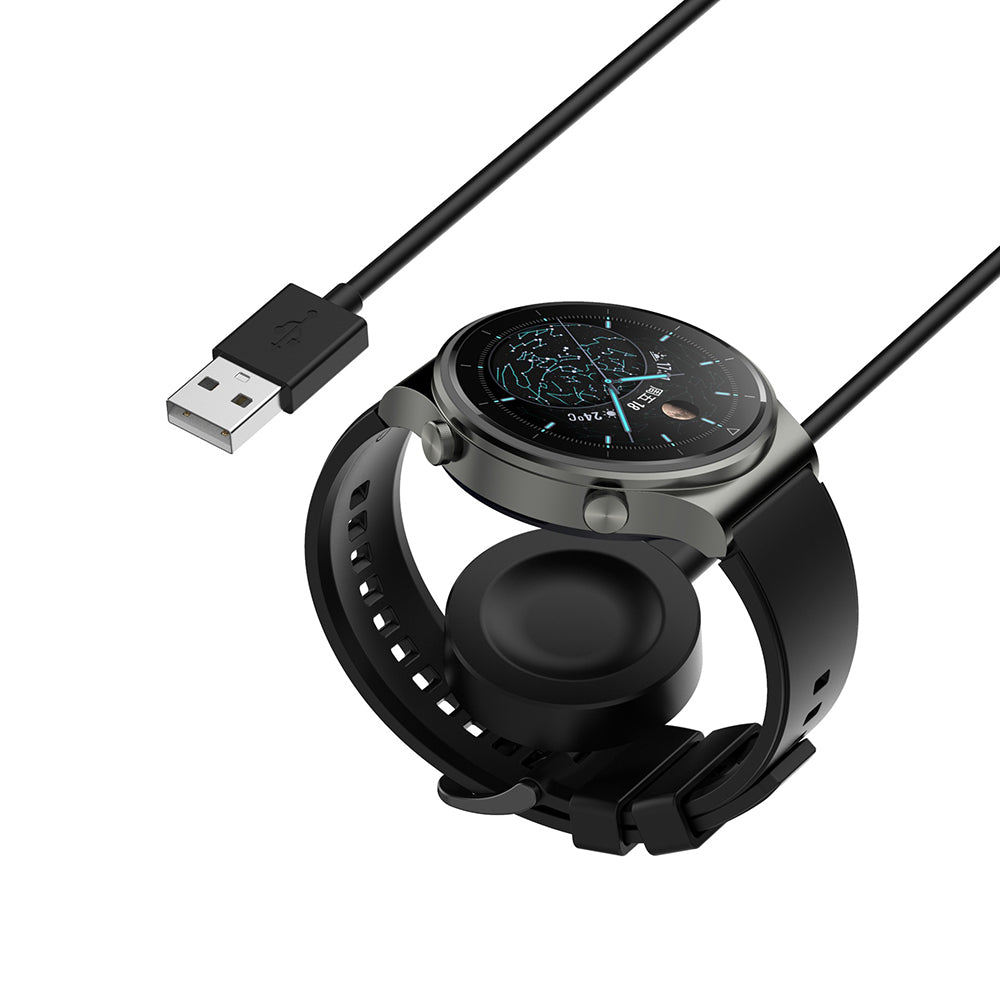 Chargeur sans fil Techsuit THC1 pour Honor Watch / Huawei Watch Series, USB-A, Noir